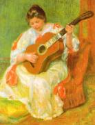 Pierre Renoir Woman with Guitar oil on canvas
